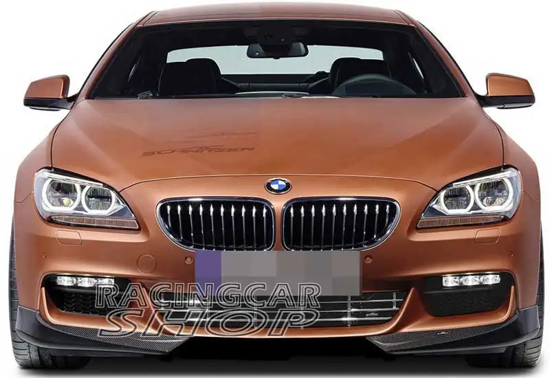 ACS Стиль Настоящее углеродное волокно передний спойлер сплиттер 1 пара для BMW 6-Series