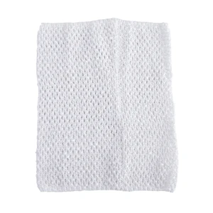 White 10pcs Вязаный топ-труба 9x10 дюймов, топ-пачка для маленьких девочек, вязаная юбка-американка топ-пачка, вязаная крючком повязка на голову, смешанные цвета, 10 шт. в партии - Цвет: White 10pcs