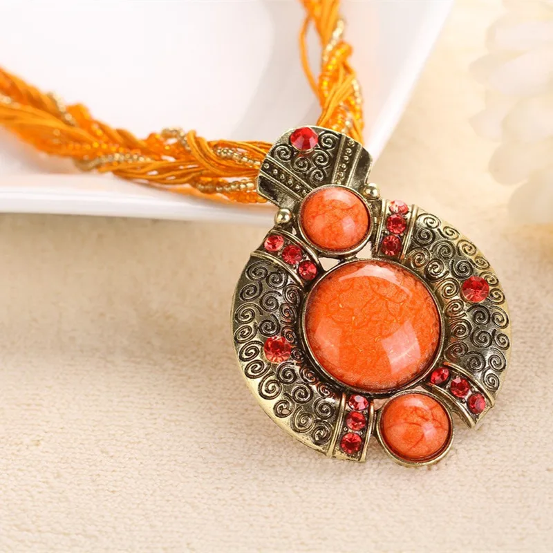 Olaru, винтажное богемное каменное колье Neecklace для женщин, ожерелье с бусинами, массивные ожерелья, новинка, модные ювелирные изделия, аксессуары, хит