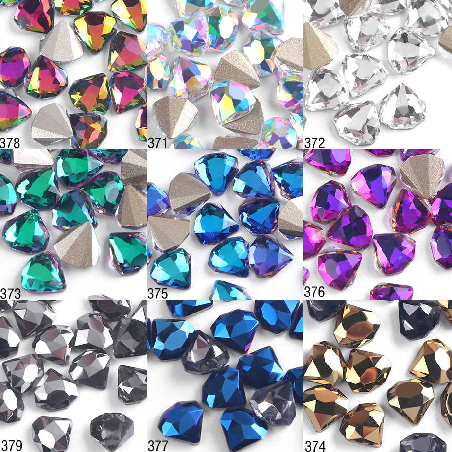 10 шт. Crystal AB Flatback Diamond 6 мм ногтей Стразы 3D для ногтевого дизайна блеск драгоценные