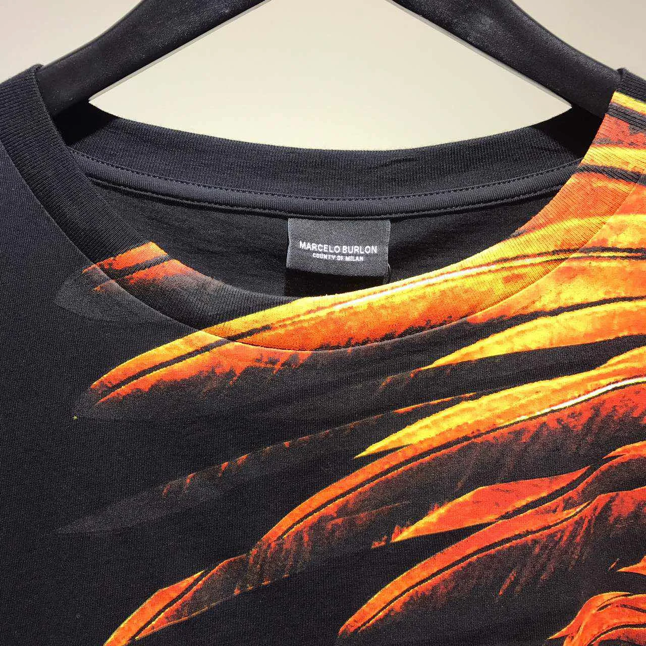 Дуги Реактор Марсело Burlon Крылья Мужчины Футболка Италия Париж Harajuku МБ Стиль Kanye