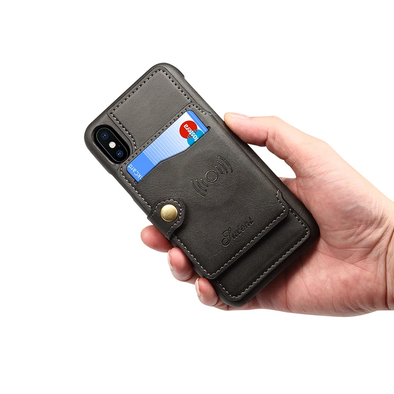Роскошный кожаный чехол-кошелек для iPhone 6, 6s Plus, 7, 8 Plus, чехол с магнитной застежкой, автомобильный чехол для телефона, для iPhone 7, 8, X, XR, XS Max