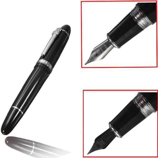 BLEL Горячая Jinhao 159 черный и серебристый М перо авторучка толстый подарок