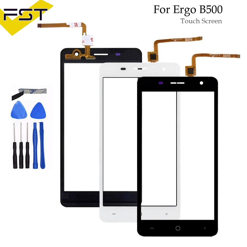

5.0'' Black/White Tested Well Touch Screen Digitizer Panel For Ergo B500 Touch Panel Front Glass Lens Sensor Touchscreen