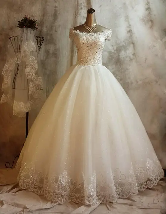 BANVASAC 2017 новые роскошные свадебные платья с вышивкой и вырезом лодочкой коротким