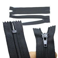 10pcs 15cm closed tail nylon zip no 5 black color zipper plastic nylon zipper coil sewing pants zippers diy sewing accessories