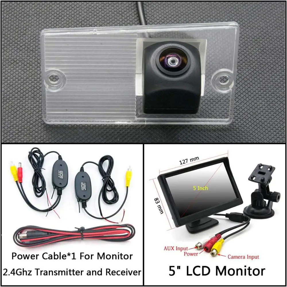 C Wireless 5inch LCD 175 градусов камера заднего вида для Kia Sorento Naza Sorento BL XM 2003~ 2011 парковочный монитор ночного видения водонепроницаемый - Название цвета: C Wireless 5inch LCD