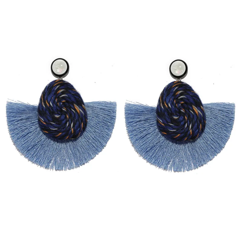 Handmade Exaggeration Drop Earrings For Women Bohemian Style Tassel Wedding Trendy Dangle Jewelry ET63 | Украшения и аксессуары