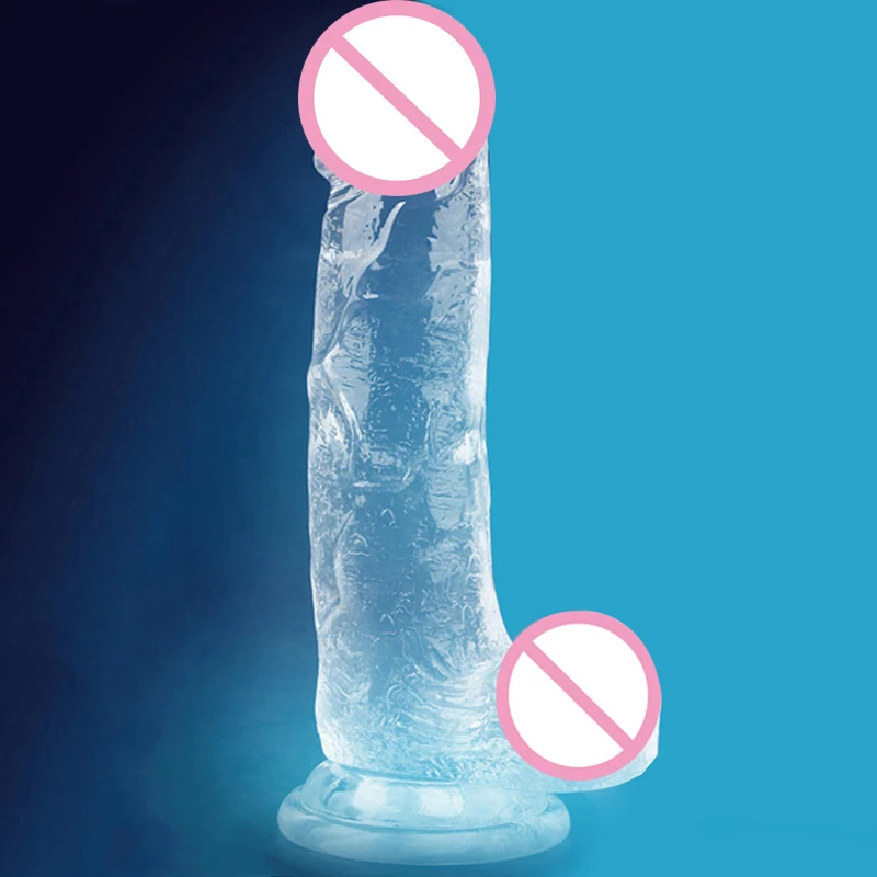 Новый прозрачный фаллоимитатор Реалистичный искусственный большой член женский