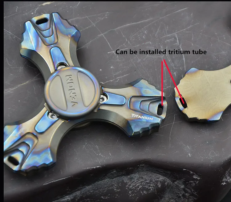 Tri Spinner сгоревшая титановая трехлистная цветная Красивая EDC Спиннер для аутизма и