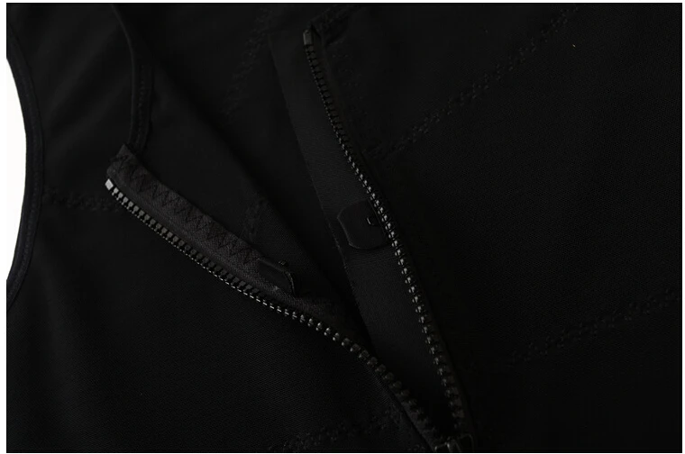 

2pcs Power Men Reduce Shaper Underwear shirt Slimming tank sleeveles vest top Beer belly Control Zipper Tummy trimmer