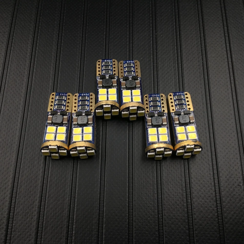 Супер яркие Автомобильные светодиодные лампы W5W T10 12 SMD 3030 сигнальные для