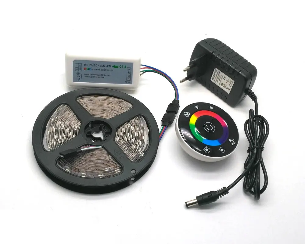 IP20/IP65 водонепроницаемая светодиодная лента 5 м/10 м/15 М 5050 RGB с 7 кнопками