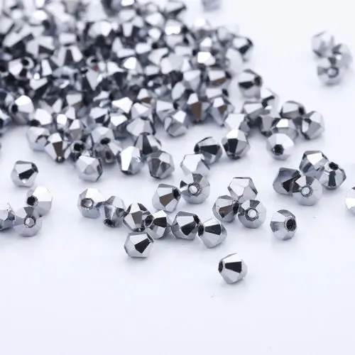 4 мм коричневый покрытие Кристалл бусины Bicone камушки бусинки Rondelle граненые
