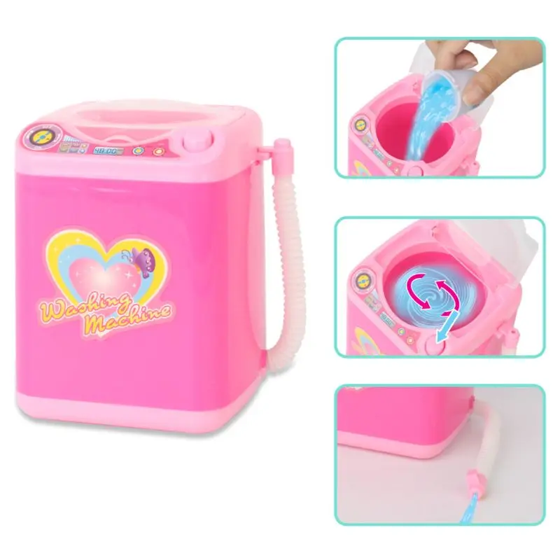 

Children Kid Boy Girl Mini Kitchen Electrical Appliance Wahing Machine Toy Set Early Education Dummy Household Pretended Play Ho
