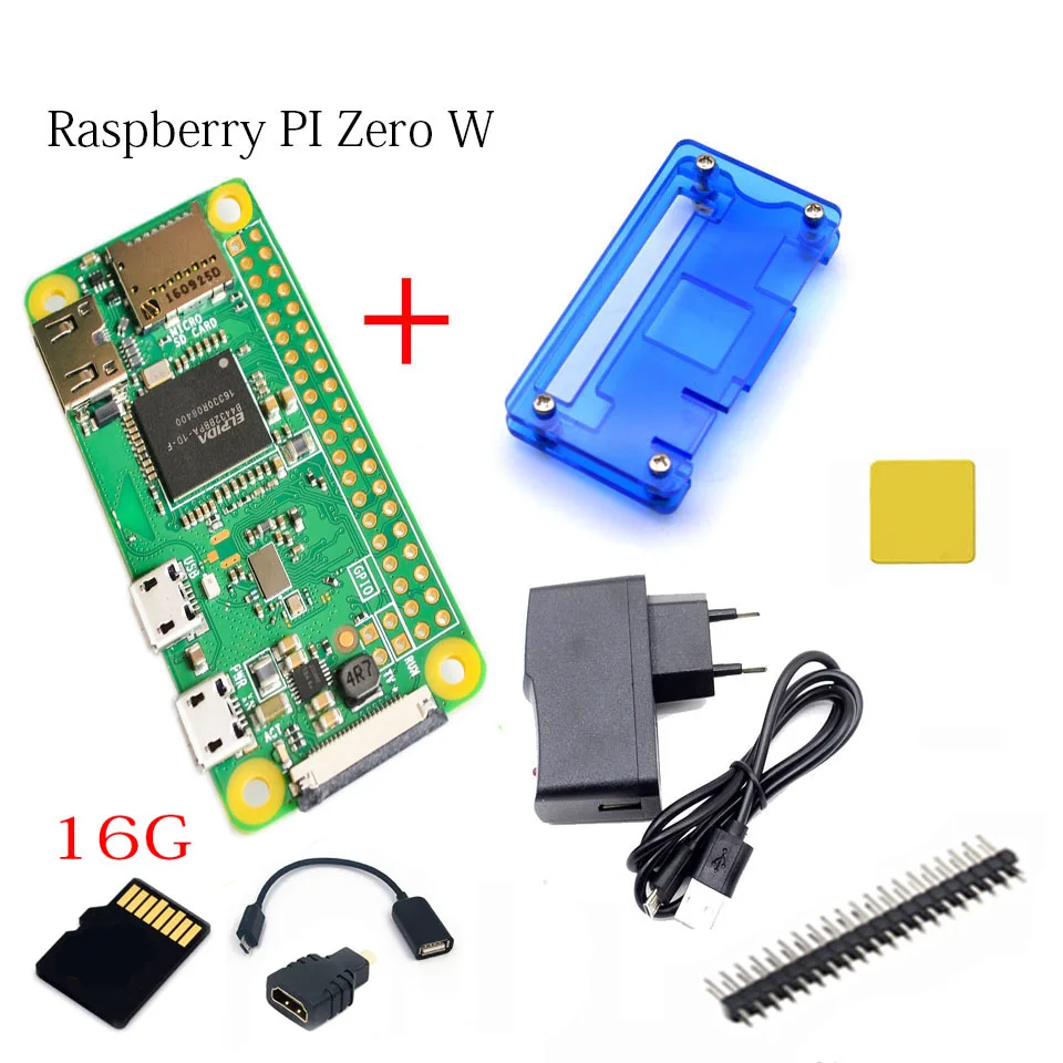 Малина Pi Zero PI0 1 3 или Raspberry Starter Kit W + акрил основа 16 г SD карты Мощность адаптер GPIO