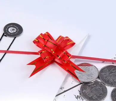 Qi новинка хит рождественский подарок упаковка тянущиеся ленты с бантом