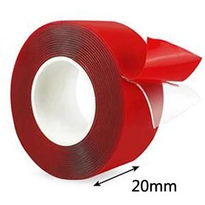 20mm Наклейки для автомобиля крепкая постоянная Двухсторонняя клейкая лента для Mercedes Benz W202 W220 W204 W203 W210 W124 W211 W222 X204 AMG CLK - Название цвета: 20mm