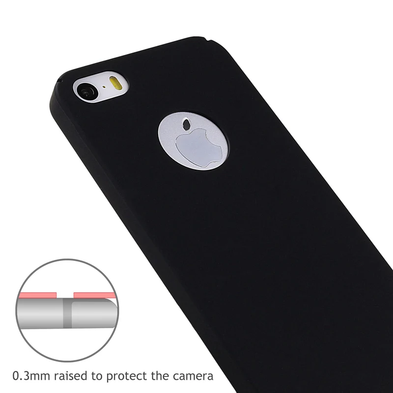 Для чехла Iphone 5S чехол жесткий пластиковый телефон сумка черный матовый 360