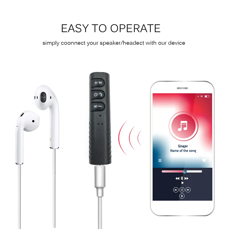 Универсальный Bluetooth Aux аудиоприемник 3 5 мм адаптер автомобильный комплект