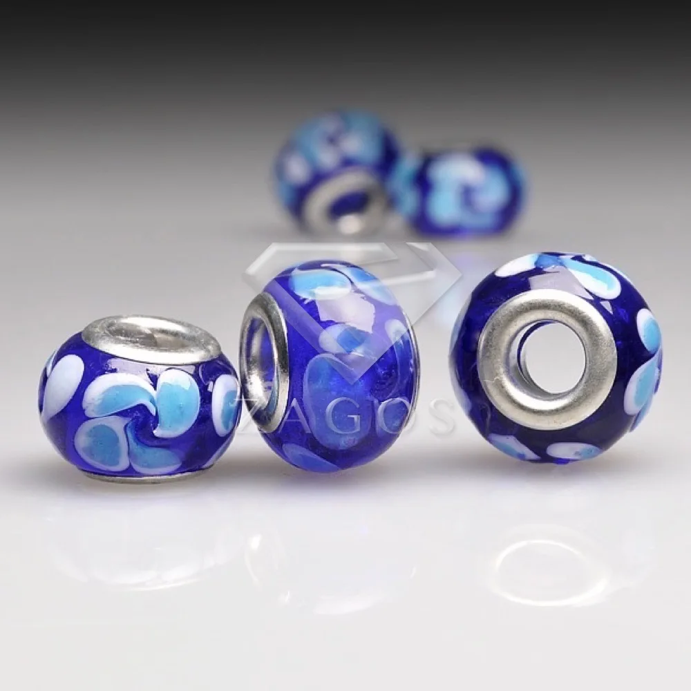 5 шт. разноцветные бусины из муранского стекла 14 х14х10 мм|glass round beads|round beadseuropean beads |