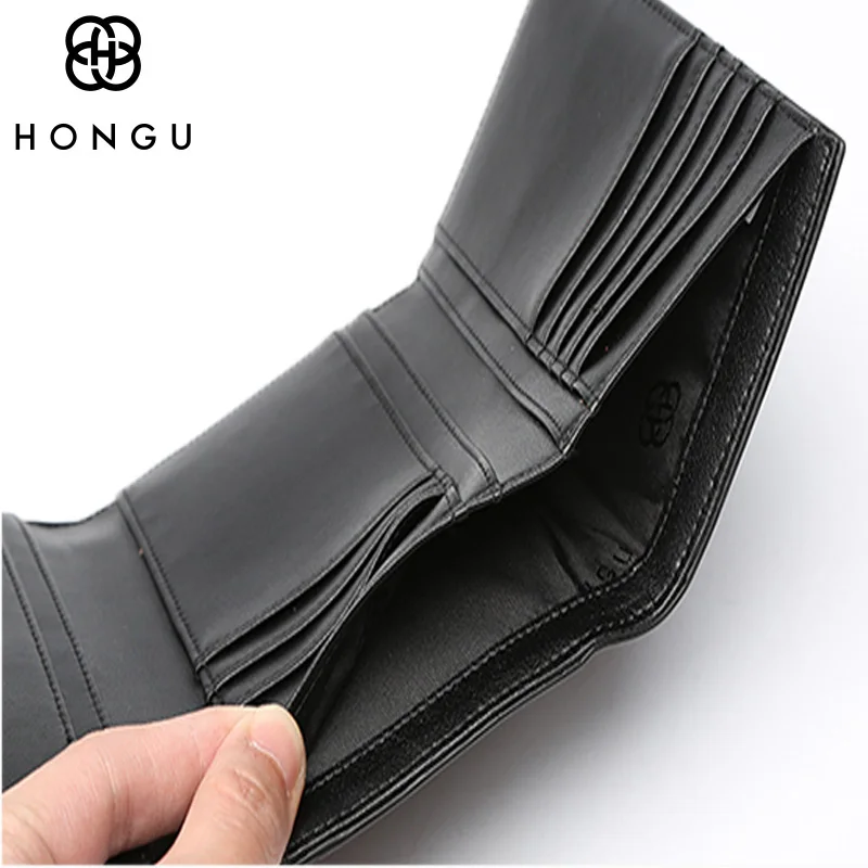 HONGU одноцветная сумка для карт с верхними ручками клатчи из натуральной коровьей