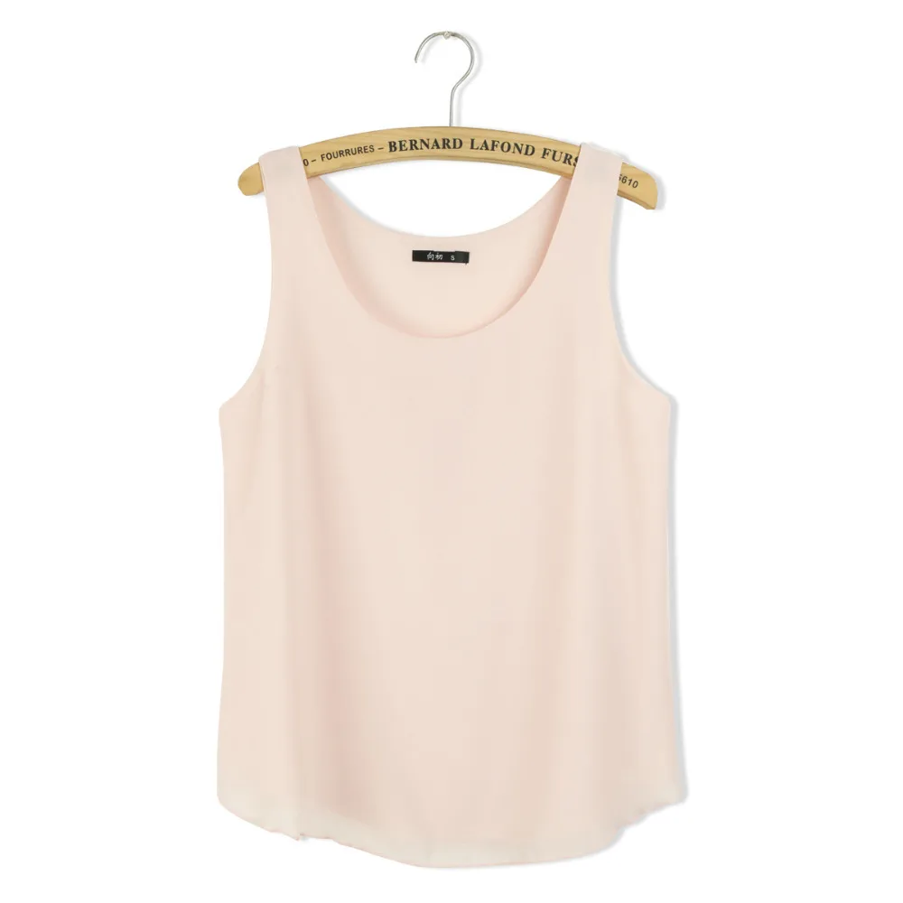 Женские шифоновые майки без рукавов летние топы больших размеров синего