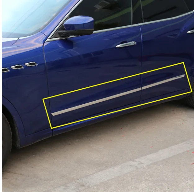For Maserati Levante 2016 Car-Styling Stainless Steel Car Door Side Decoration Strips Trim Sticker Auto Accessories 4pcs/set | Автомобили