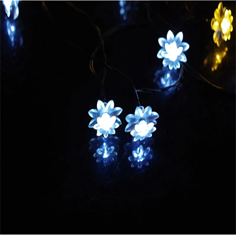 Светодиодная гирлянда с цветами лотоса 220 В 5 м 28 светодиодов|fairy lights|string fairy lightspatio