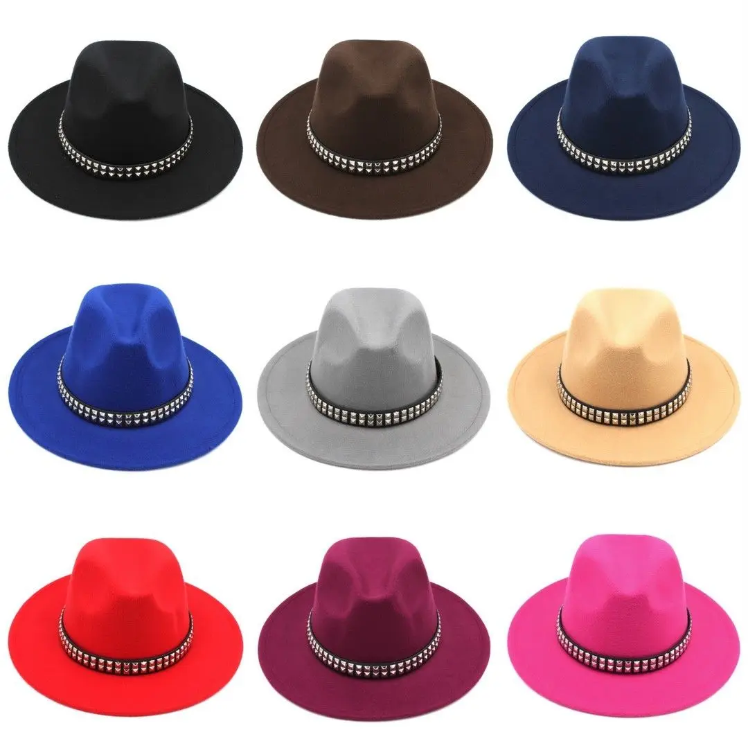 Mistdawn унисекс полушерстяные Панама шляпа с широкими полями Fedora Шляпа Кепки s