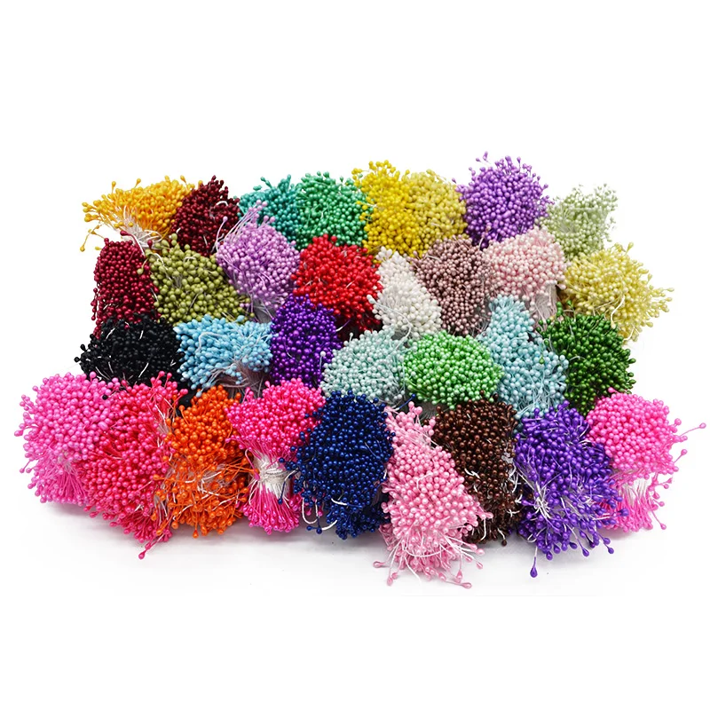 

250pcs 3mm Mini Stamen Flower Double Tips Stamen Artificial Flowers DIY Craft Scrapbook Accessories For Wedding Home Party Decor