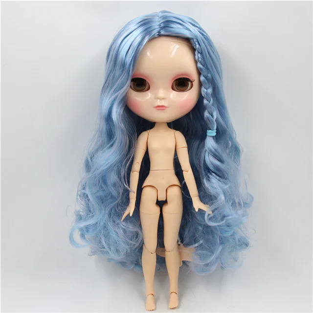 nude doll Ледяной куклы с небольшой грудью азон тела натуральной кожи короткие фиолетовые волосы BL135 1/6 30 см - Цвет: nude doll