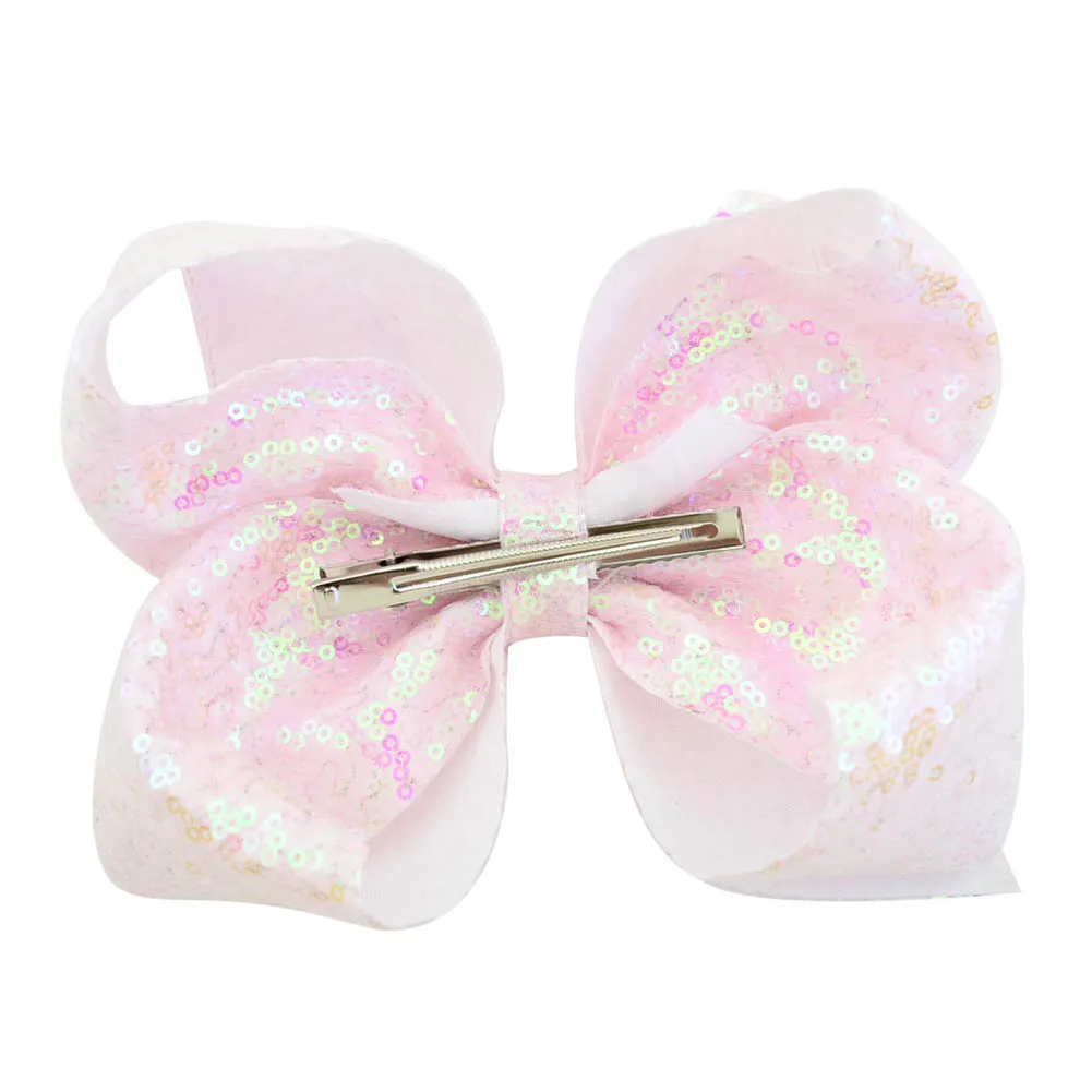 

8inch JOJO Sequins Glitter Hair Bows Large Bow With Alligator Clip for Girls Kids Women Hair Accessories Handmade Bling Bowknot