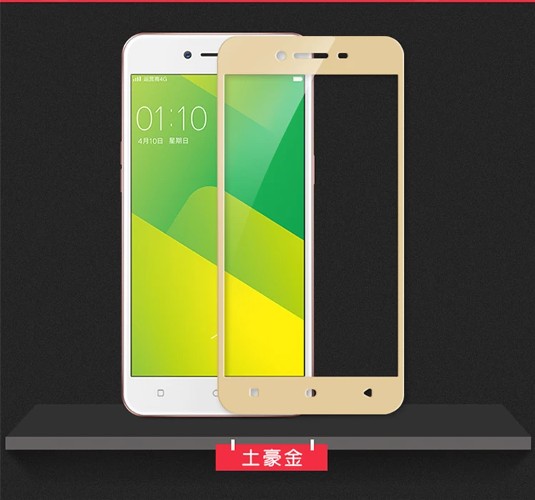 Стекло для OPPO A37 защита экрана закаленное стекло для OPPO A37 A37M полное покрытие Защитная пленка для OPPO A 37 круглый край стекло - Цвет: Gold