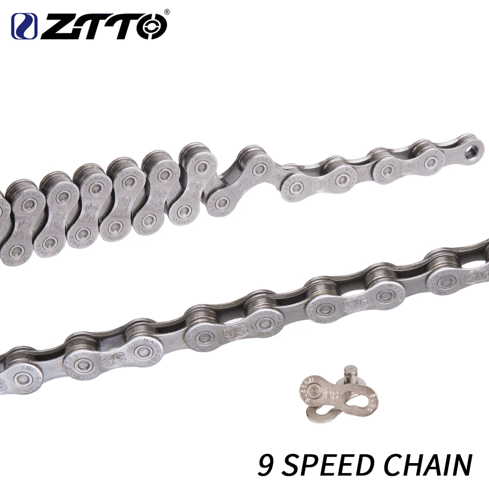 ZTTO MTB Road Bicycle 9S скоростная цепь 116 звеньев супер светильник для горного велосипеда