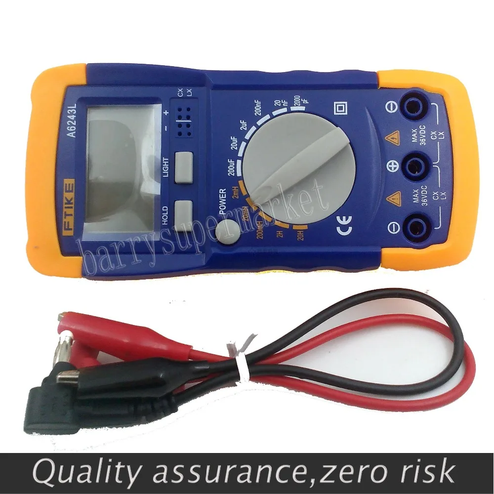 Новый цифровой мультиметр A6243L 3 1/2 индуктор конденсатора тестер LC Meter 2nF 200uF и 2mH