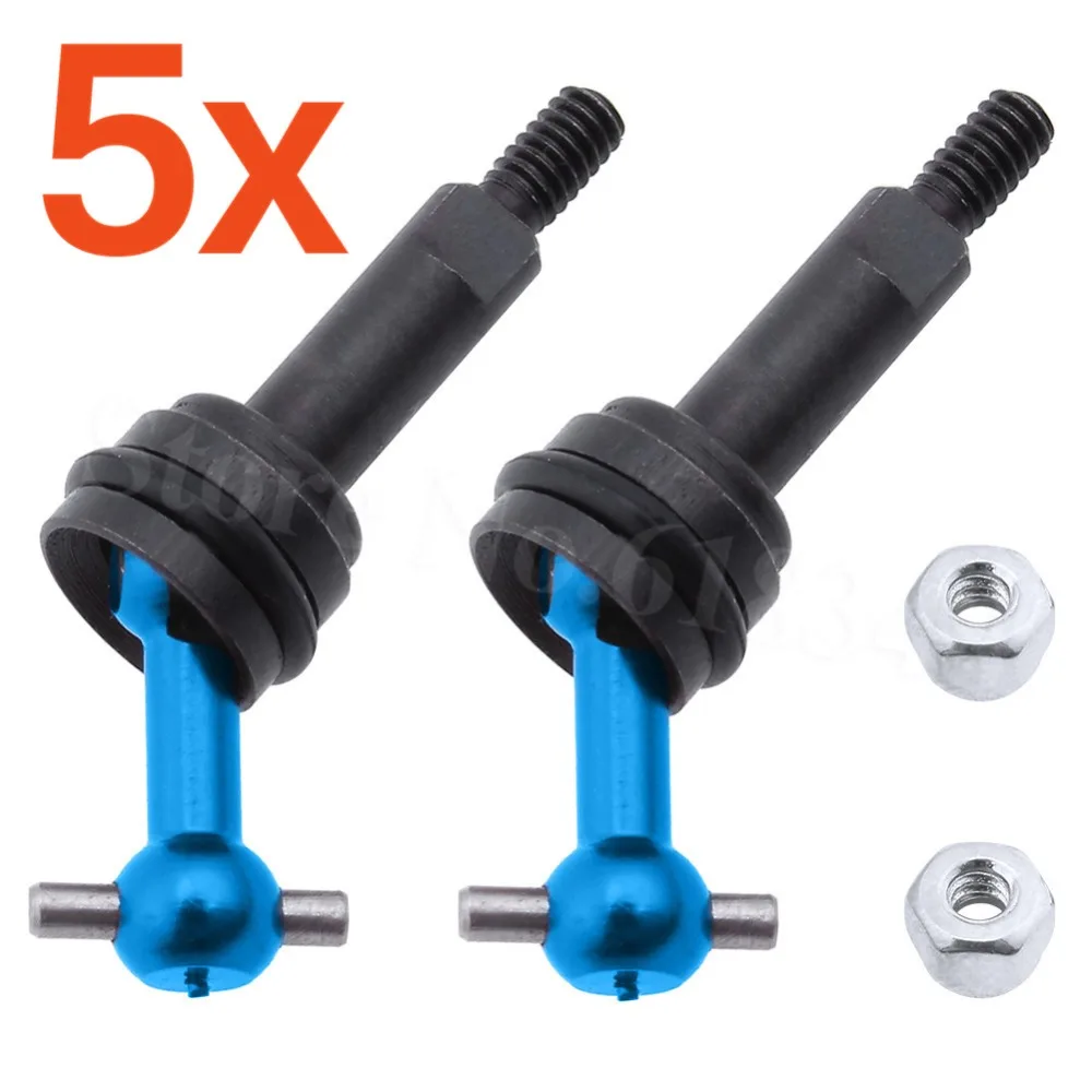 5 пар Универсальный приводной шарнир для WLtoys 1/28 RC автомобиль K969 K989 K999 P929 4WD