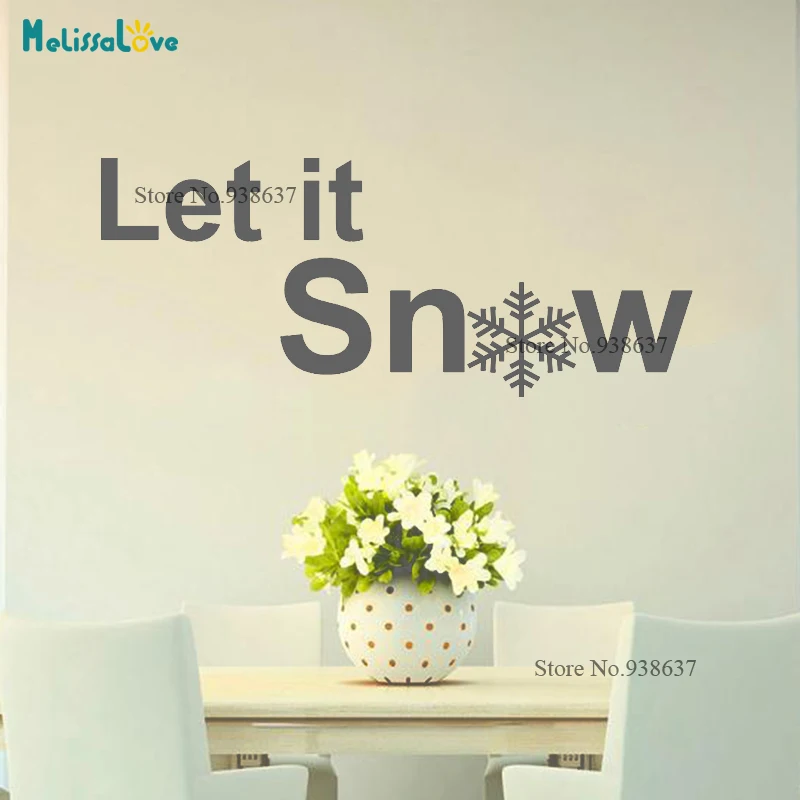Фото Недорогая наклейка небольшого размера с цитатами снежинки домашняя украшение