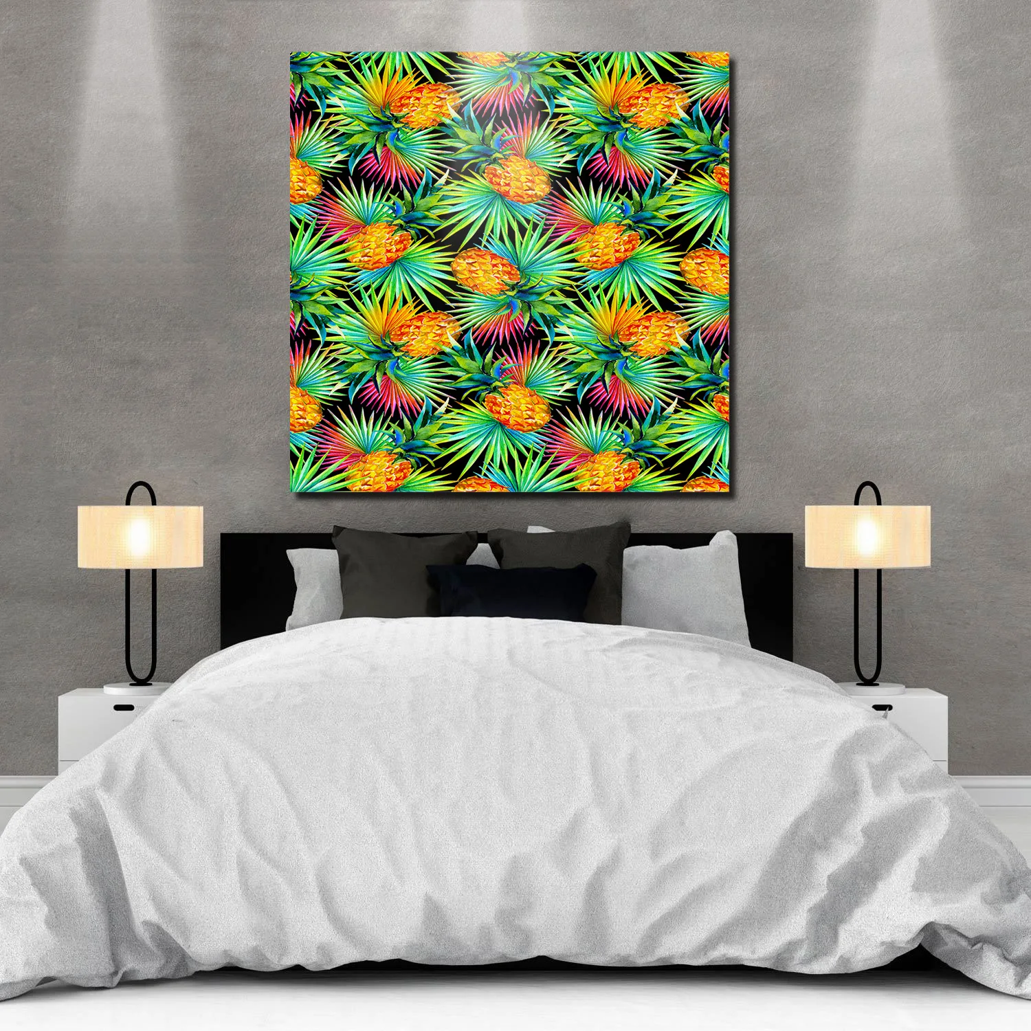 ArtStore Yellow Pineapple Fruits Oil Painting Contemporary Living Room Decoration Decor Stretched Landscape Frameless Paint | Дом и сад