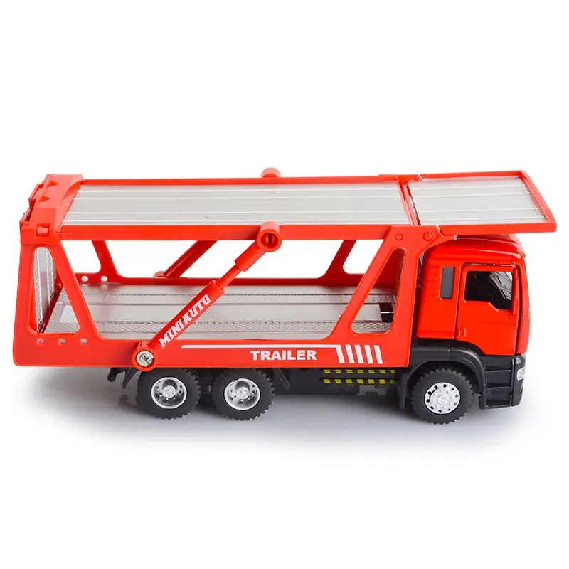 Best selling 1:50 sound and light pull back alloy model simulation die-casting traffic rescue trailer toy free shipping |