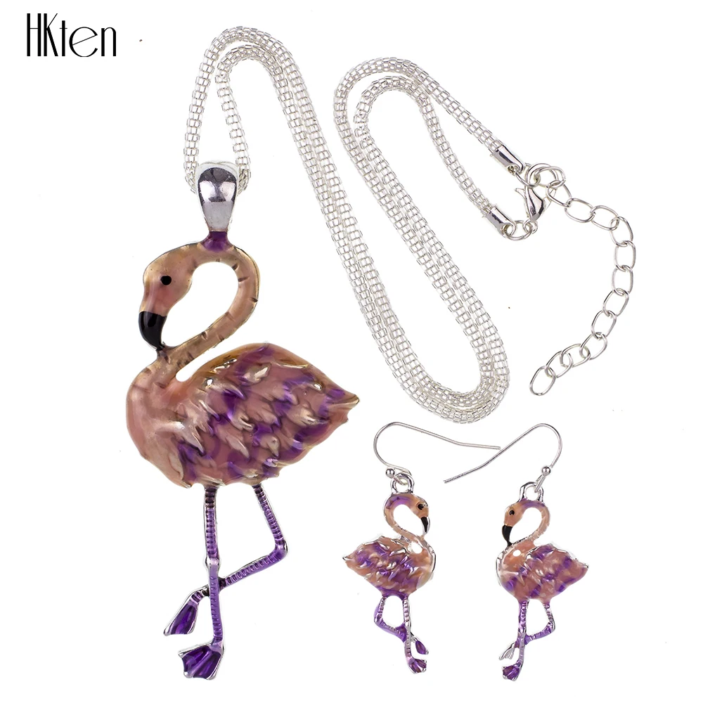 MS1504433 Модные Ювелирные наборы с Фламинго высококачественные комплекты ожерелья