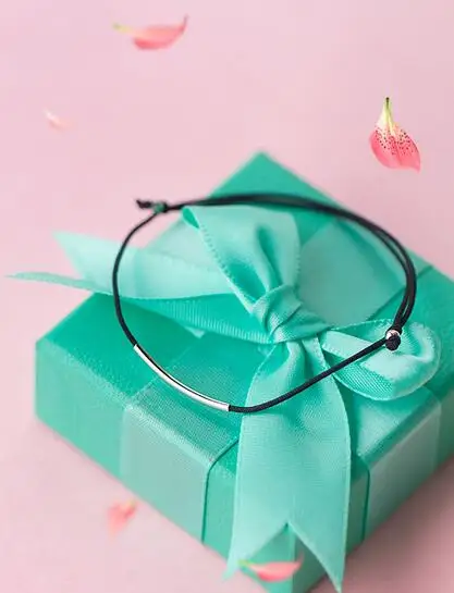 Реальный. Регулируемый тонкий серебряный браслет цепочка GTLS340|bracelet thin|bracelet