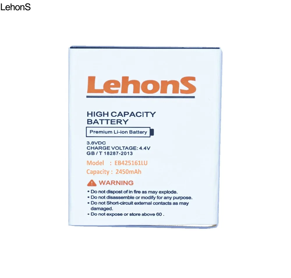 LehonS 2x2450 мАч Мобильный телефон Аккумулятор для Samsung Galaxy S3 SIII MINI I8190 I8160 I699 S7562 EB425161LU +