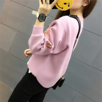 Куртка-кардиган в Корейском стиле с длинным рукавом и вышивкой | Женская одежда