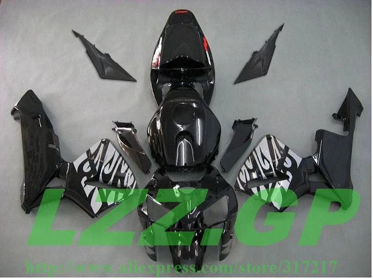 

Injection Flame fairings for HONDA CBR600RR 05 06 F5 CBR 600 RR 2005 2006 black fairing parts #S6TT1 +TANK LZZ.GP