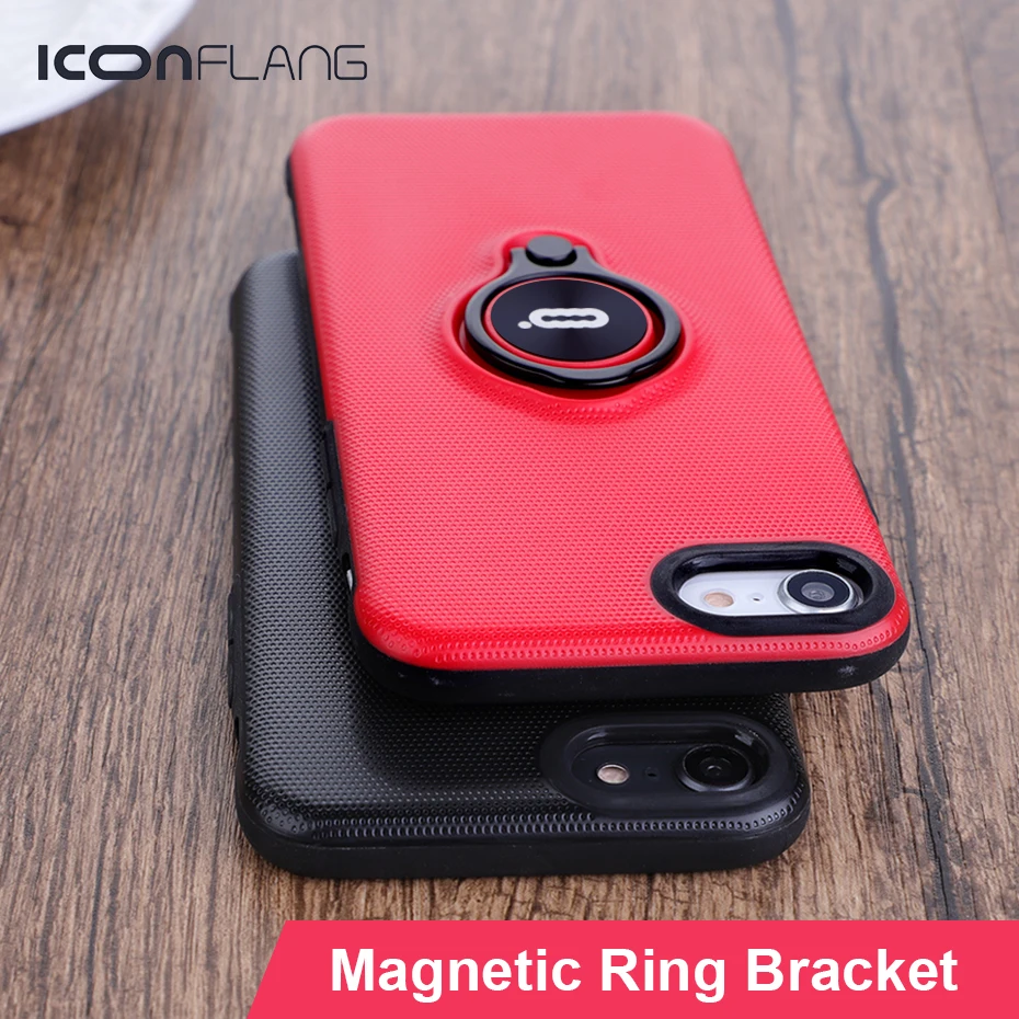 Luxury Magnetic Style Full Cover Case For iphone 8 Plus Ring Stand 8Plus Phone Capa Fundas Shell |