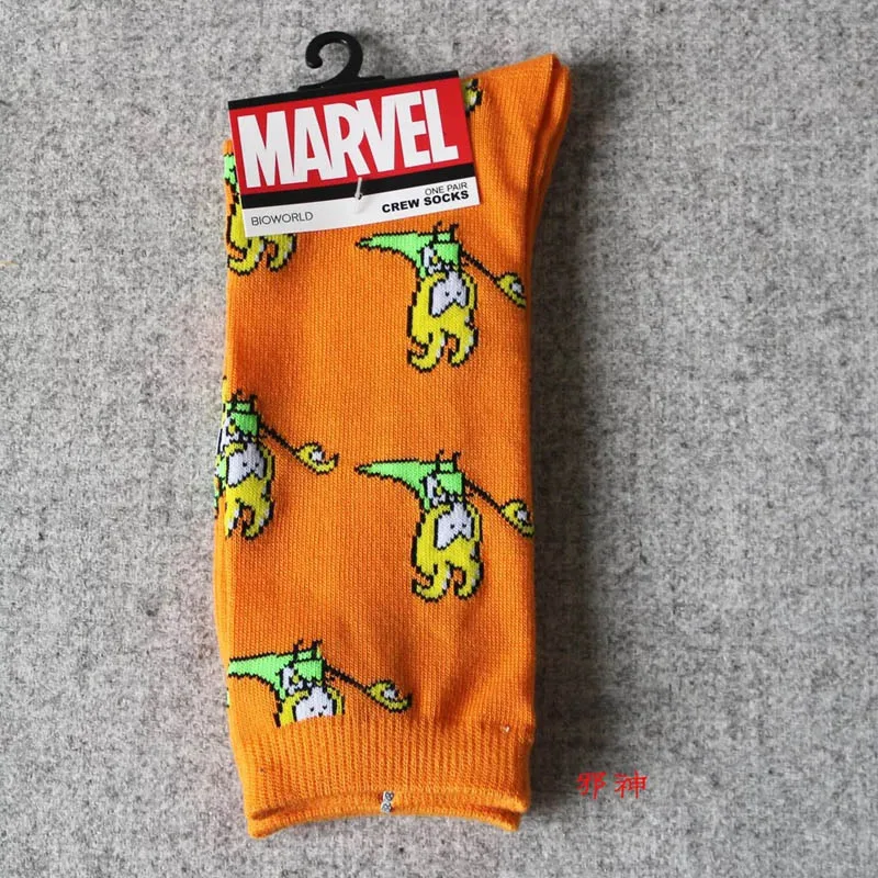 4 Герой комиксов Marvel General/носки с Бэтменом из мультфильма «Железный человек», «Капитан Америка», теплые Нескользящие Повседневные носки до колена с вышитым рисунком - Цвет: 4