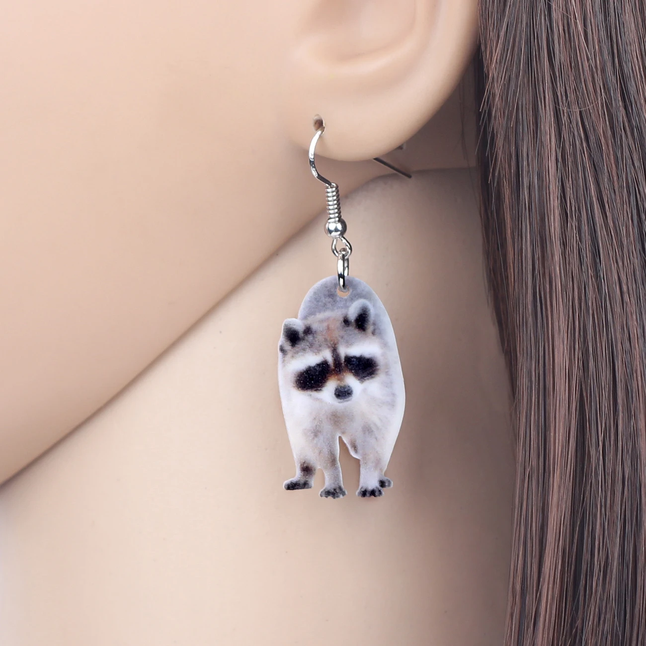 NEWEI акриловые сладкие серьги из енота Ringtail Висячие милые дикие животные