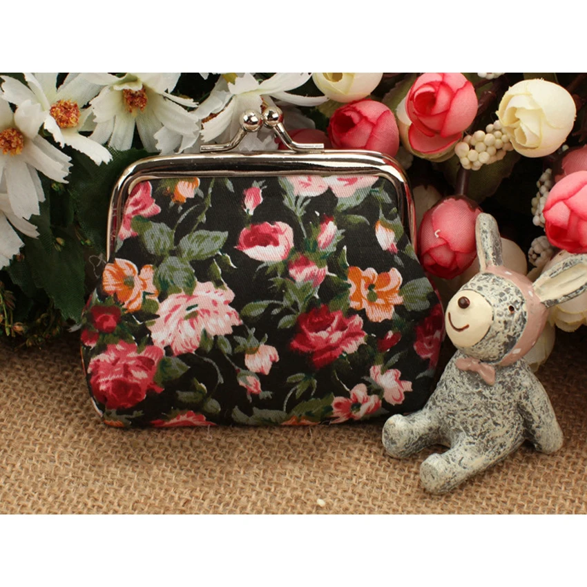 1pack/lot Floral series coin purse Cute Mini bag Creative Gifts for girls Office School Supplies Дом и сад