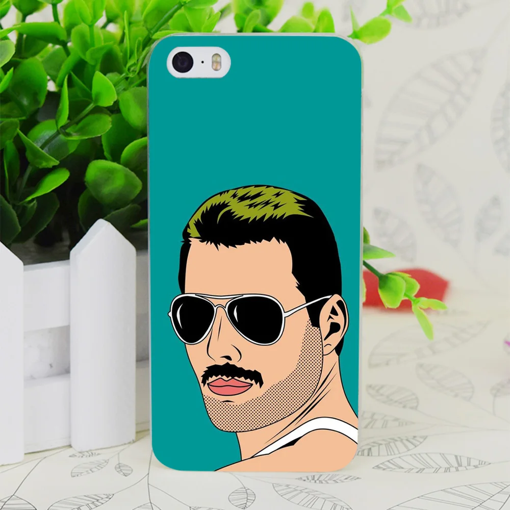C3860 Freddie Mercury Transparent Hard Thin Case Skin Cover For Apple IPhone 4 4S 4G 5 5G 5S SE 5C 6 6S Plus |